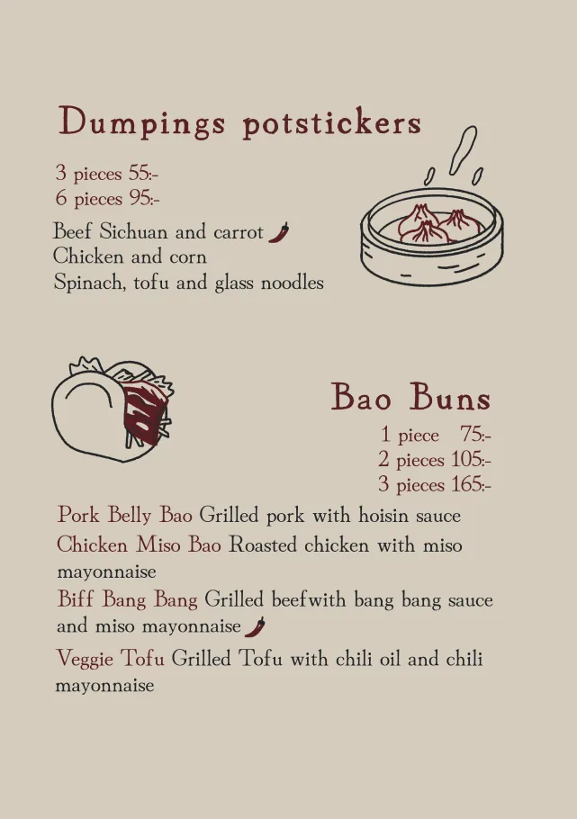 Sida 6: Dumplings potstickers och Bao Buns